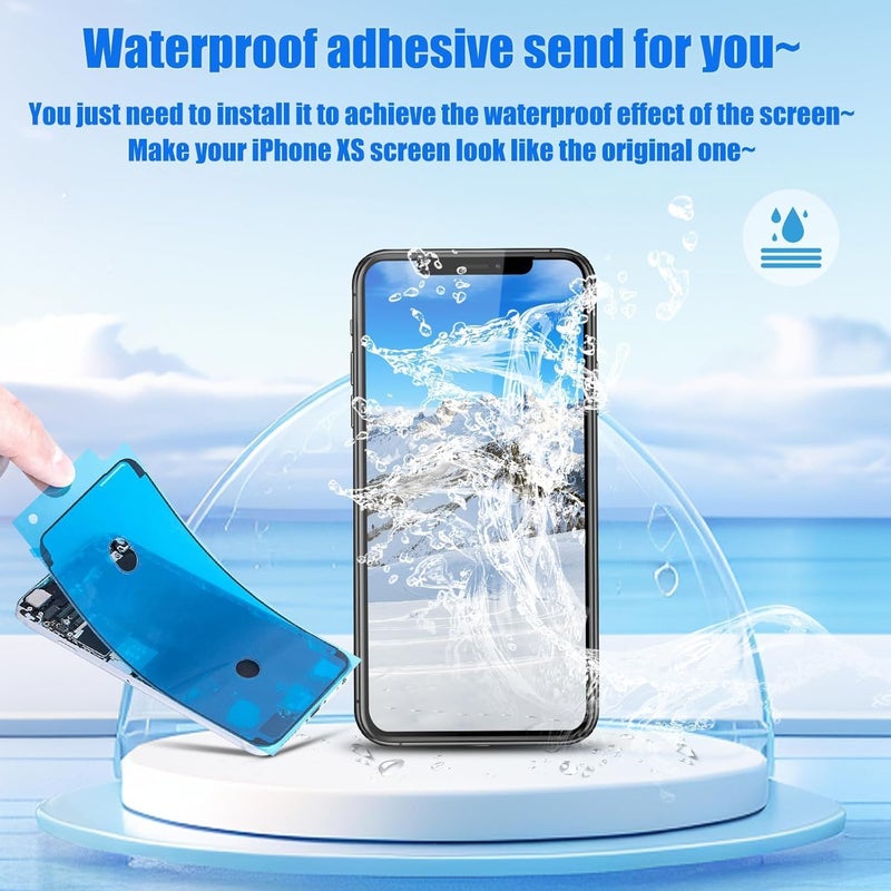 M.P. + for iPhone Xs Screen Replacement,[FHD][COF][Face ID] Touch Display Digitizer Assembly with Repair Tools Kit,Waterproof Tape - Image 4